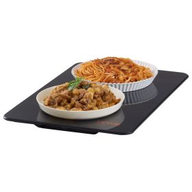 Electric Warming Tray, 16.5" x 11" Portable Tempered Glass Heating Tray with Temperature Range (65-90 Celsius), Perfect for Dinner, Catering, Par