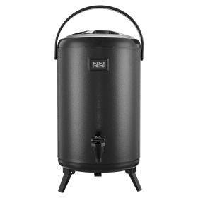 Insulated Beverage Dispenser, 3.2 Gal/12L Stainless Steel Thermal Drink Server with Spigot & Temp Display, Suitable for Hot and Cold Drinks (Default: Default)